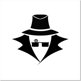 Mr. Eye: A Cybersecurity/Anonymity Icon (black) Posters and Art